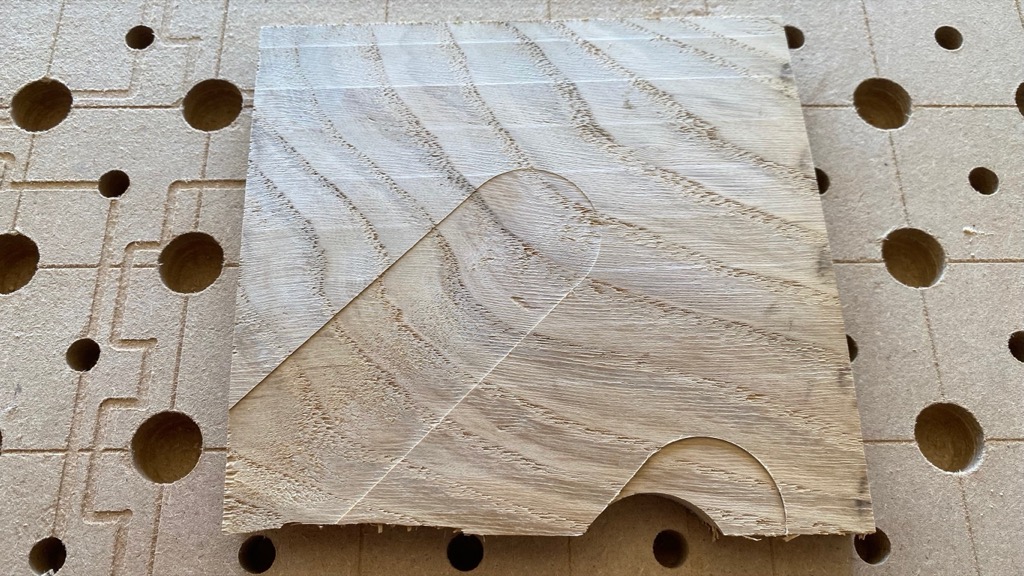 Horizontal lines are toolmarks between passes